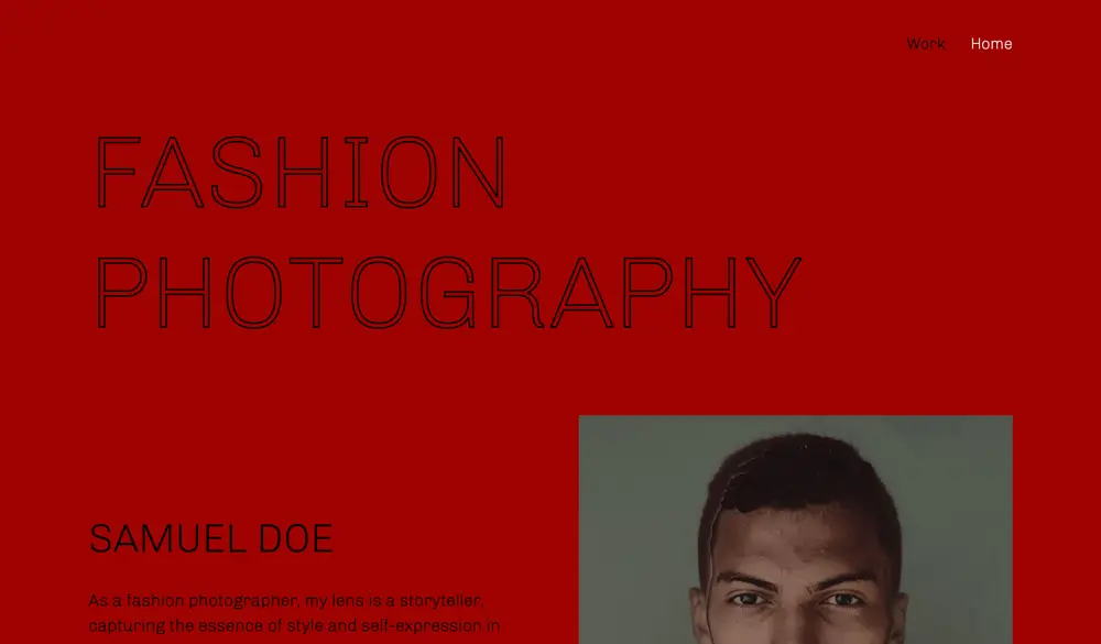 Estudio Veloz portfolio demo/look called Samuel.