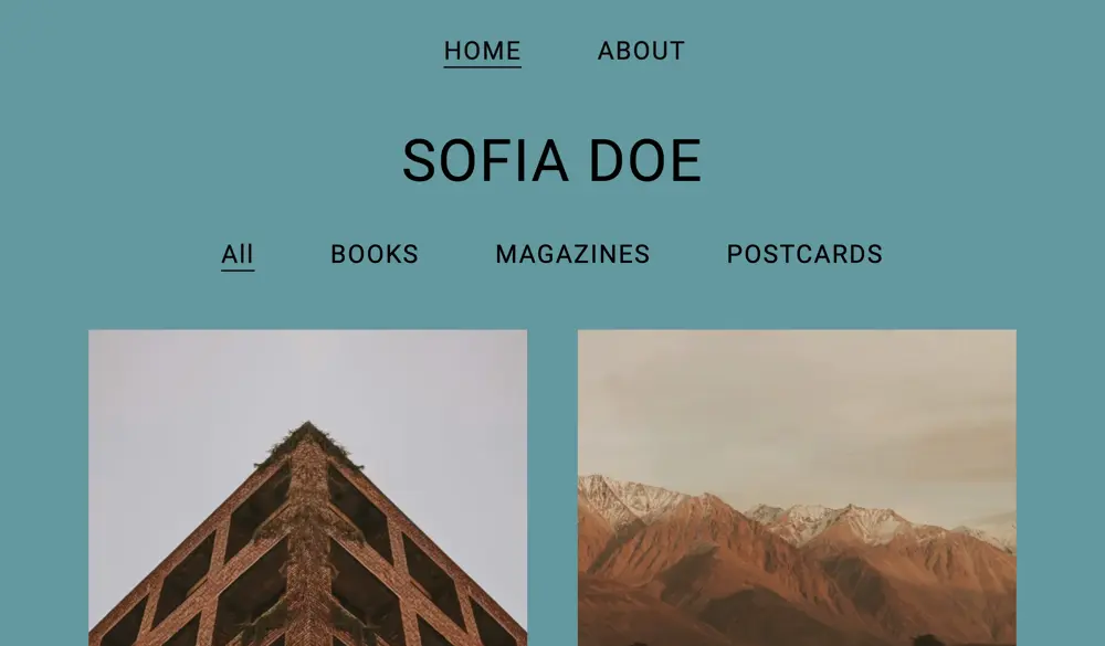 Estudio Veloz portfolio demo/look called Sofia.